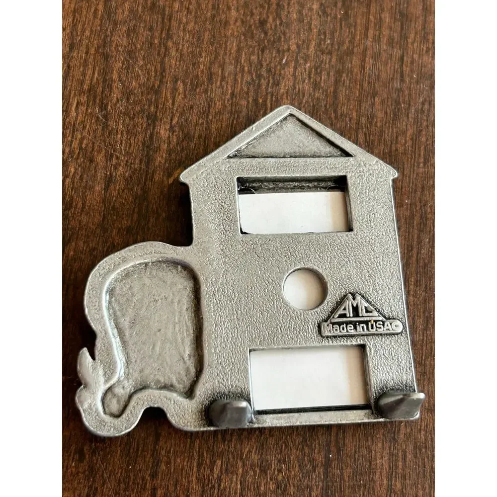 NOS AMC Vintage silver-tone metal or pewter-style Doghouse picture frame